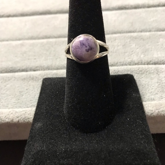 New Sterling Silver Purple Utah Tiffany Stone Ring Size 7.75-8 Crystal Gemstone - Picture 12 of 16
